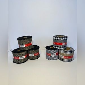 Holiday‎ Christmas Crafter’s Ribbon 25ft Lot Of 6 Contemporary Patterns Target